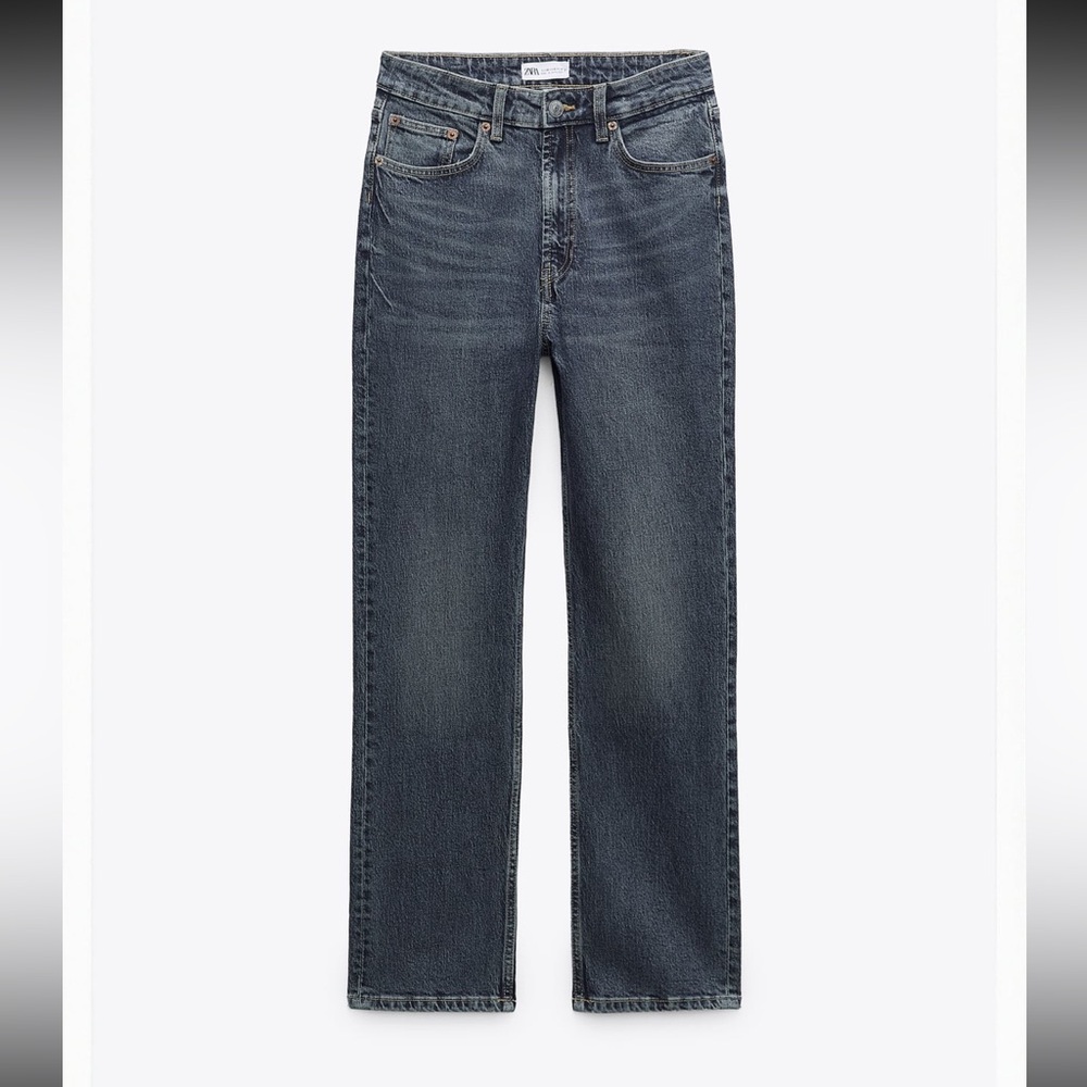 Zara stove pipe ankle jeans- dark wash NEVER WORN